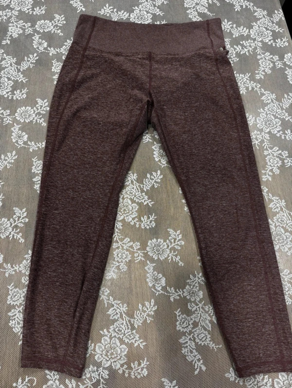 burgundy workout leggings